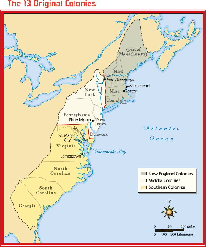 The 13 colonies were divided into the New England Middle and Southern - photo 5