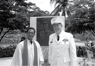 NFG Jr with pastor Corregidor Memorial NFG Jr at - photo 1