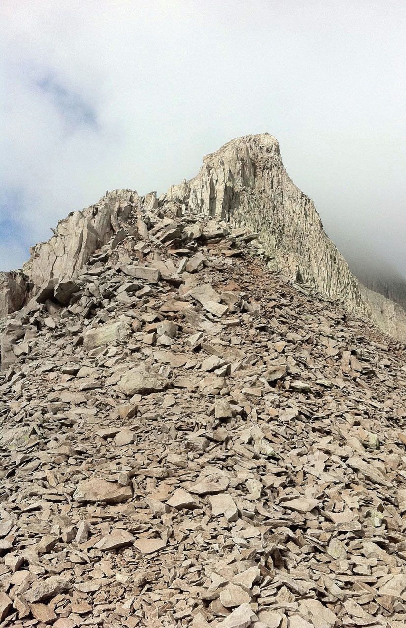 The shale-rock ridge leading to the Engineer summit Photo by Steve Chapman - photo 9