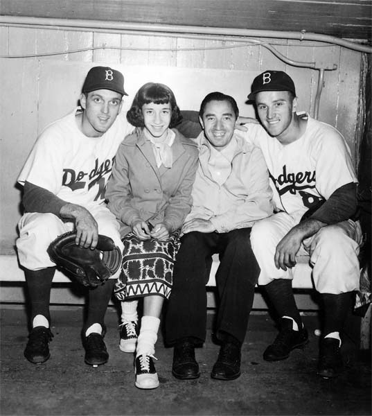 Carl far left and teammate George Shuba flank Barney Stein and daughter - photo 3