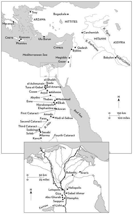 Map of Egypt and the Near East at the name Akhnaton there emerges from the - photo 5