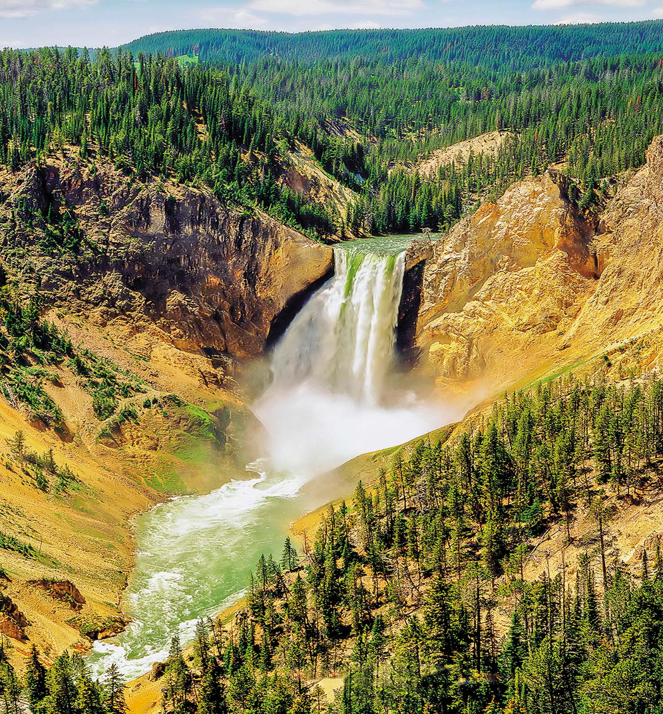 Lower Falls in Yellowstone National Park camping under a starry Wyoming sky - photo 9