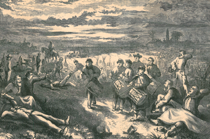 This illustration printed in Harpers Weekly in 1863 shows drummers playing - photo 7