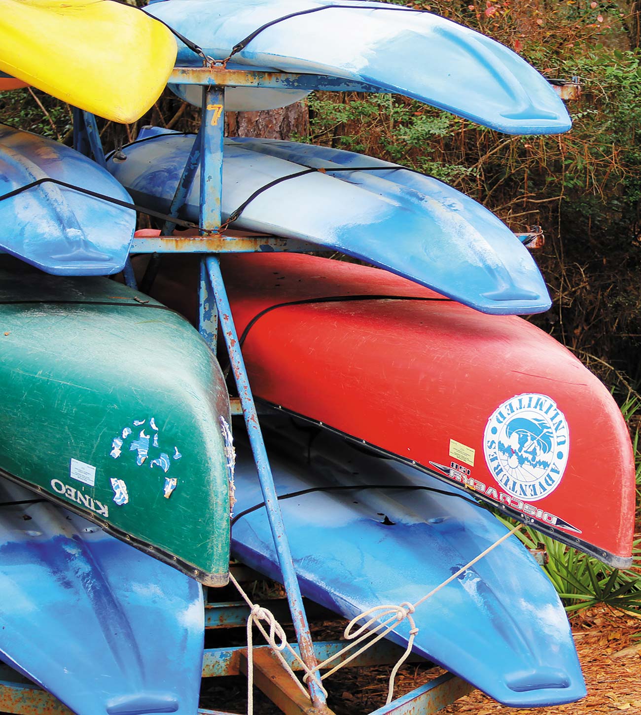 canoes ready for launch at Adventures Unlimited Outdoor Center near Pensacola - photo 6