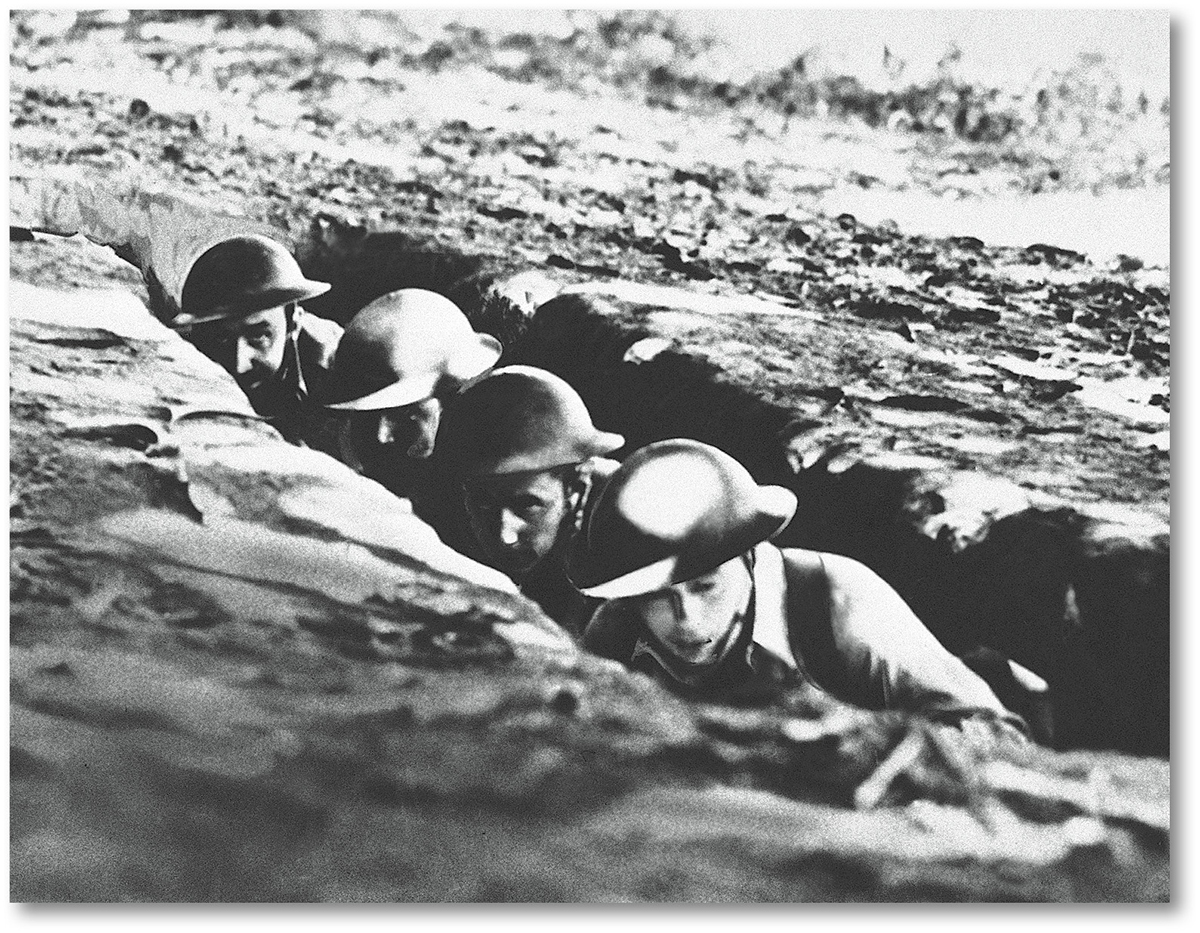 US soldiers ducked for cover in a foxhole as the Japanese attacked on the - photo 5