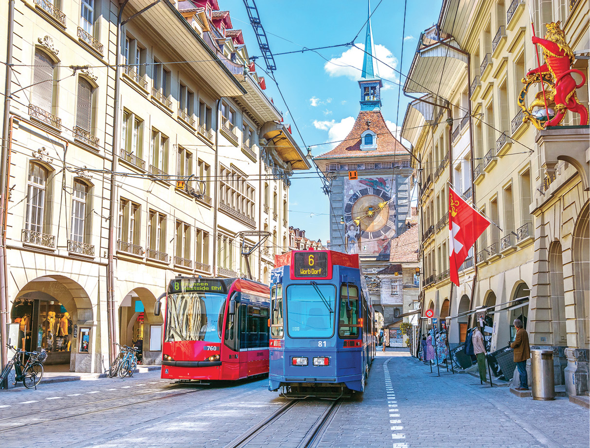 Trams ply the Marktgasse one of the major arteries in Berns Altstadt or Old - photo 17