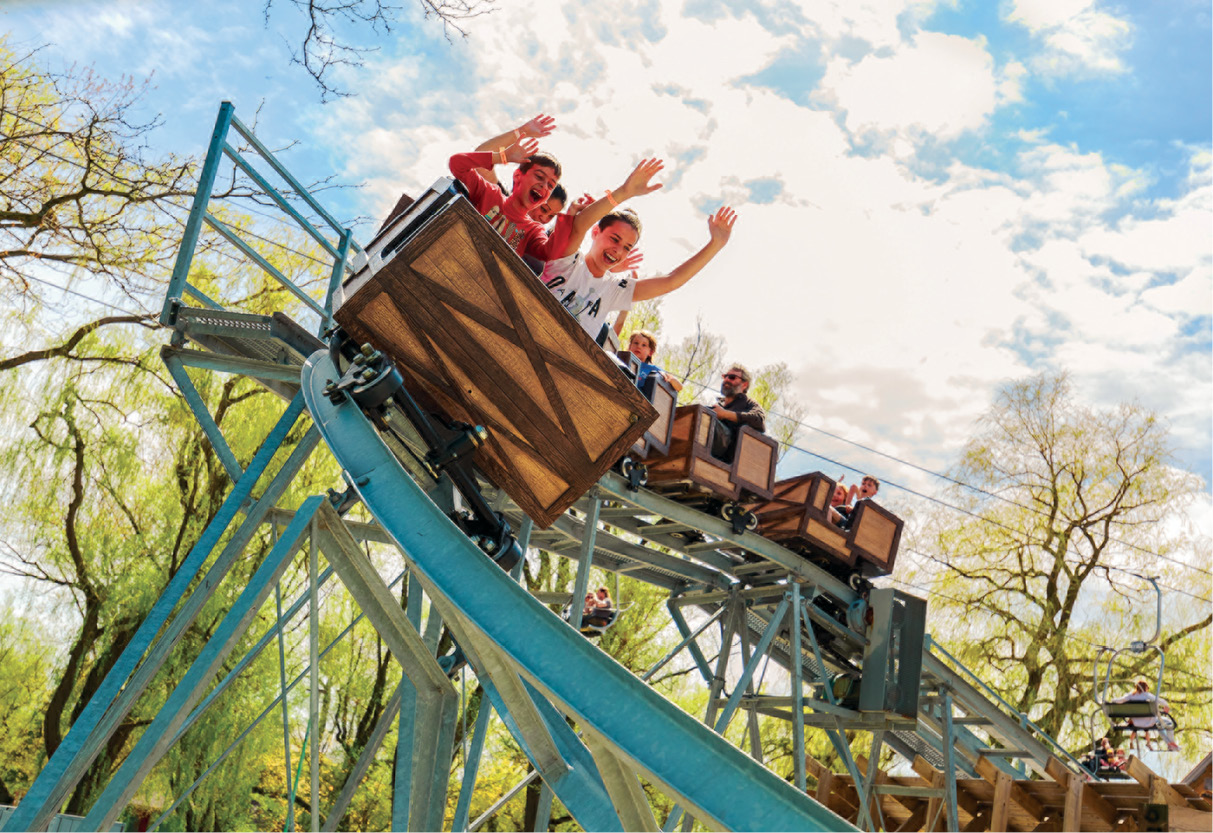 A small roller coaster in the old-fashioned Centerville Amusement Park on - photo 14