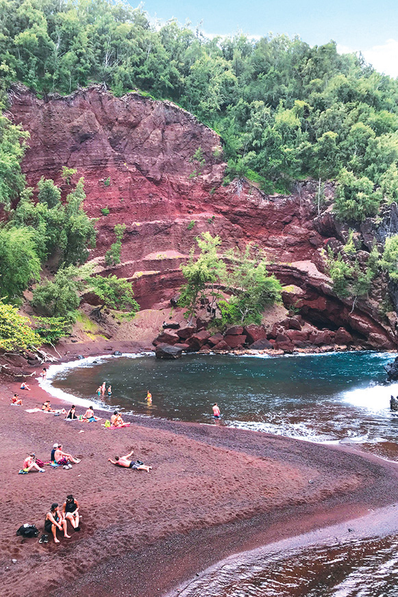 The lovely red-sand beach at Kaihalulu is tucked away in a hidden cove on the - photo 14