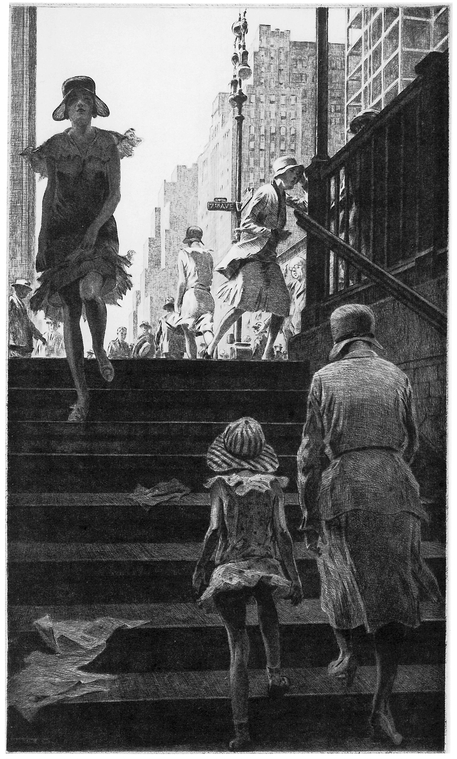 Martin Lewis Subway Steps Reginald Marsh Girl Walking Edward Ho - photo 27