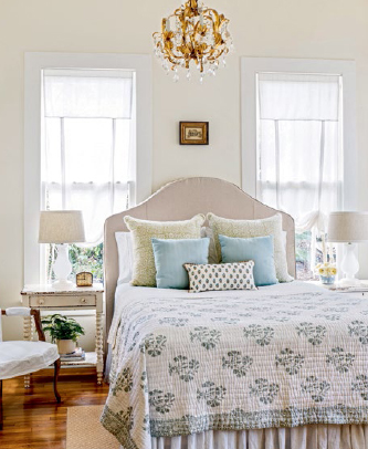 Nearly a dozen neutral shades give this white bedroom endless depth Decorative - photo 13