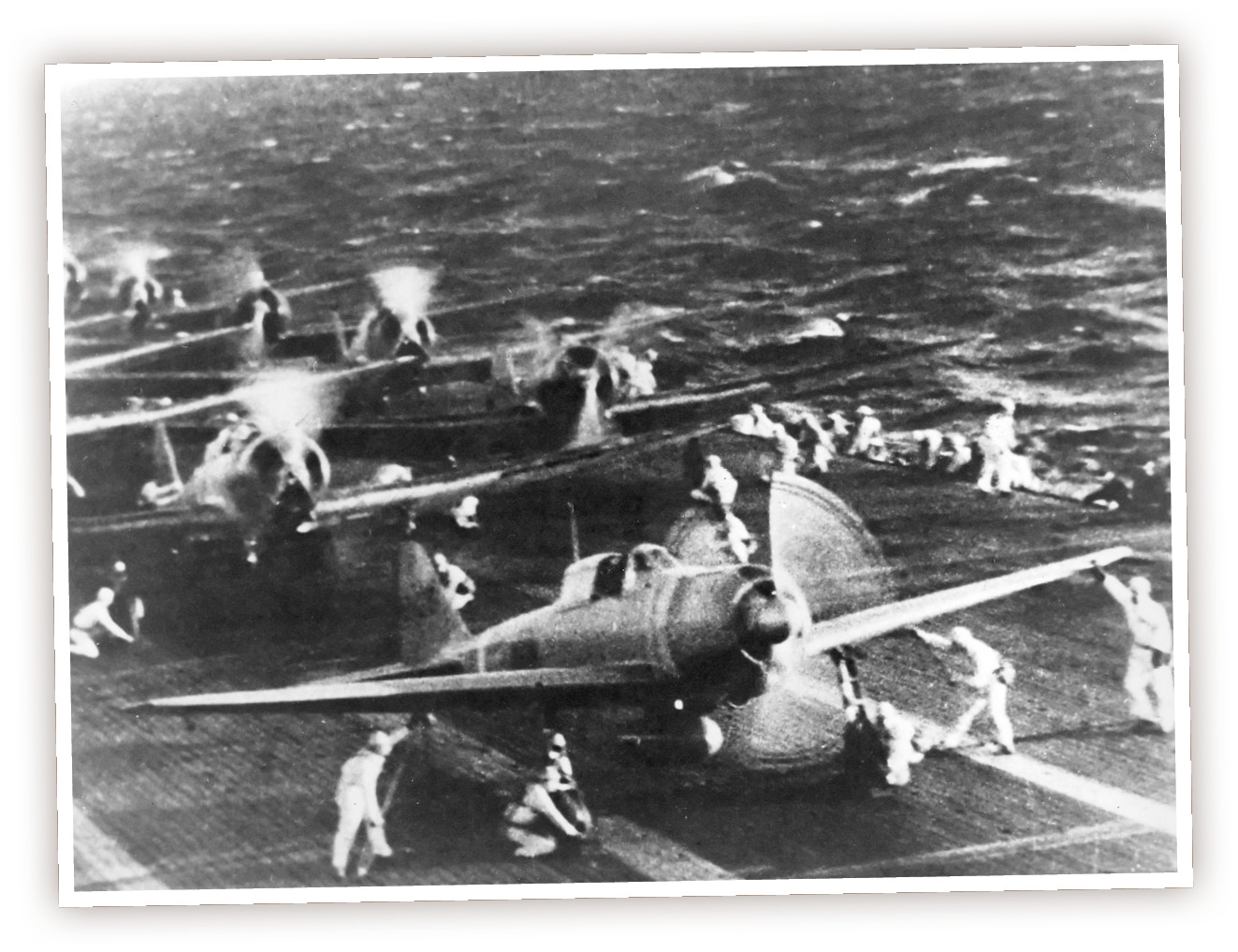 Japanese planes wait to take off from an aircraft carrier the morning of - photo 12