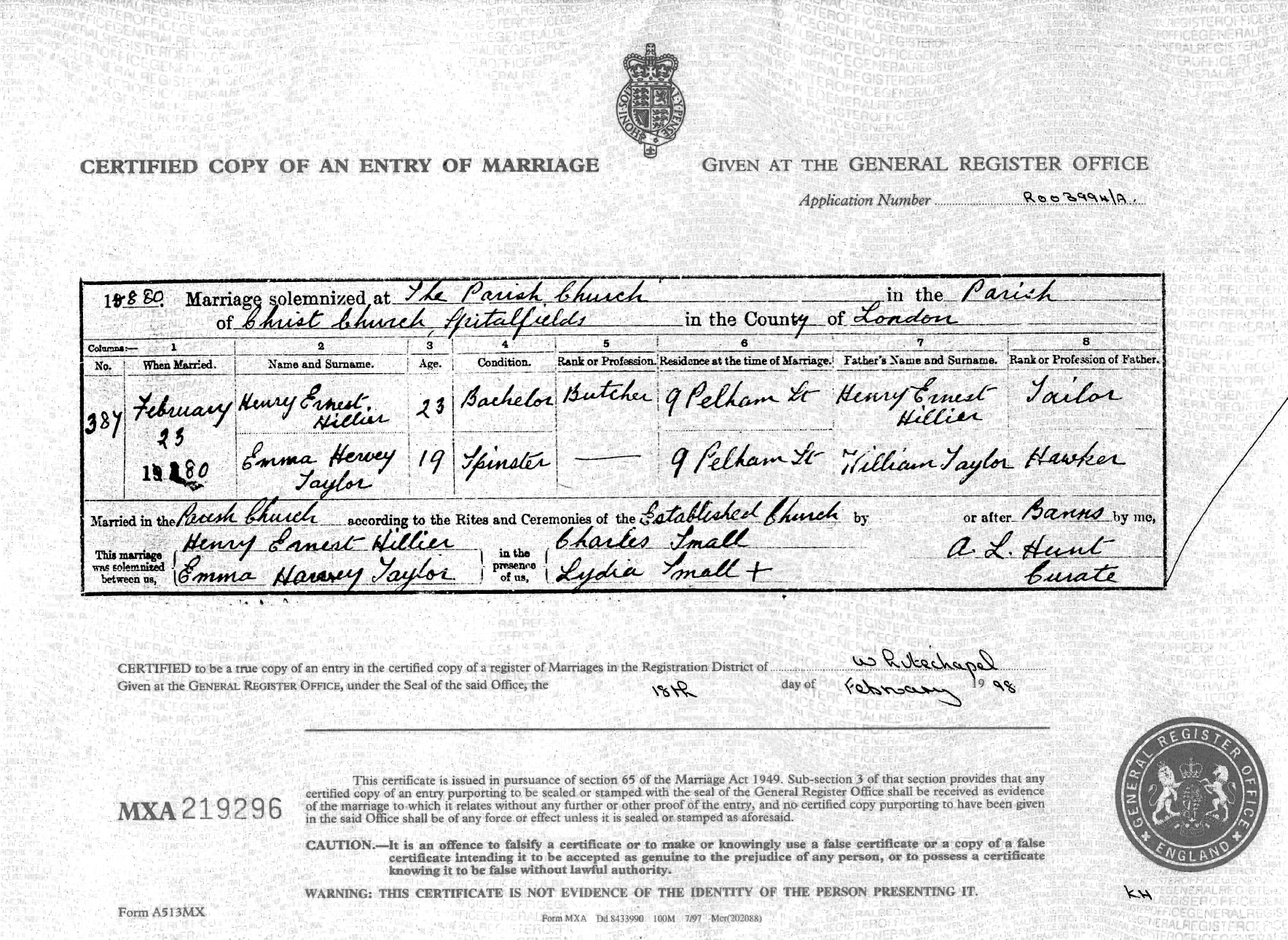 Marriage and death certificates can provide clues to your ancestors lives - photo 6