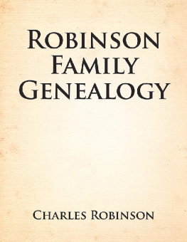 Charles Robinson Robinson Family Genealogy