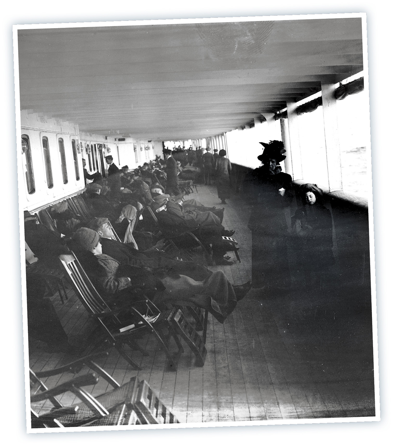 Passengers relax on the deck of the Lusitania A tall handsome man sitting - photo 8