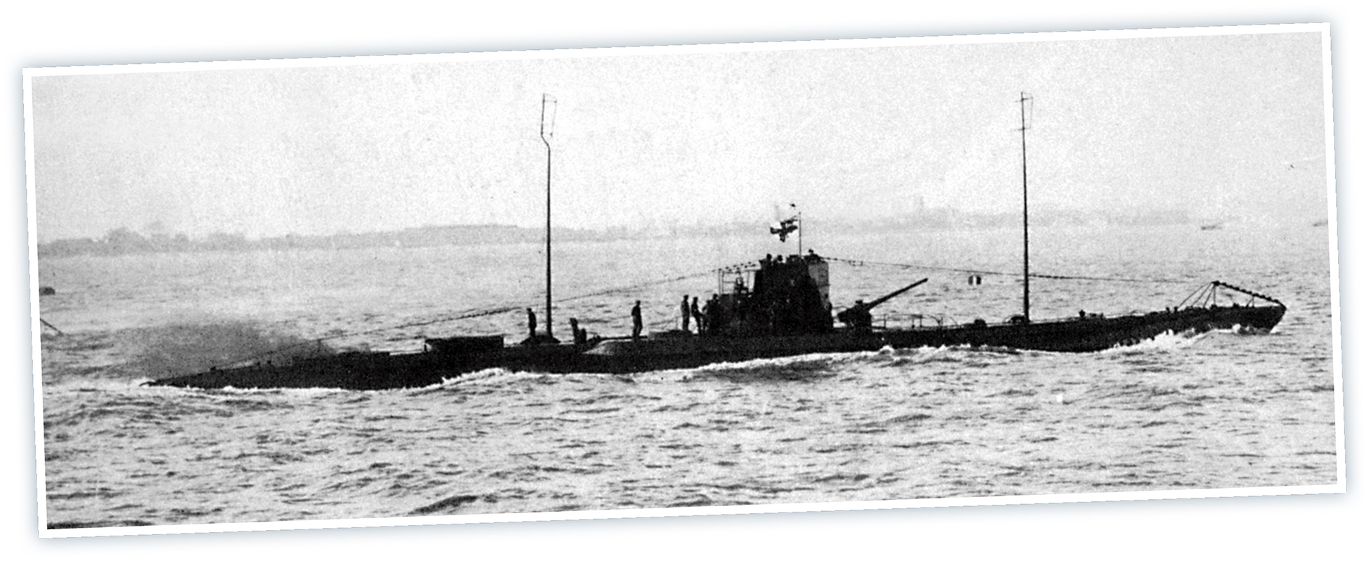 A German submarine patrols during World War I Angered by the announcement - photo 6