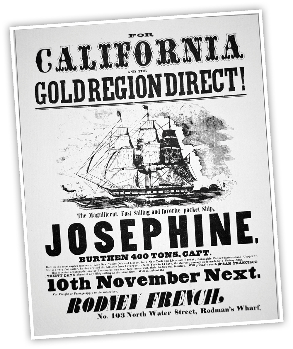 Posters advertised ships heading to California My friends and I will be - photo 8