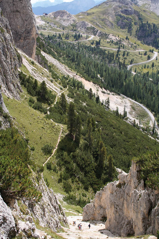 The steep gully after Forcella Salares Walk 24 The magnificent Puez plateau - photo 8