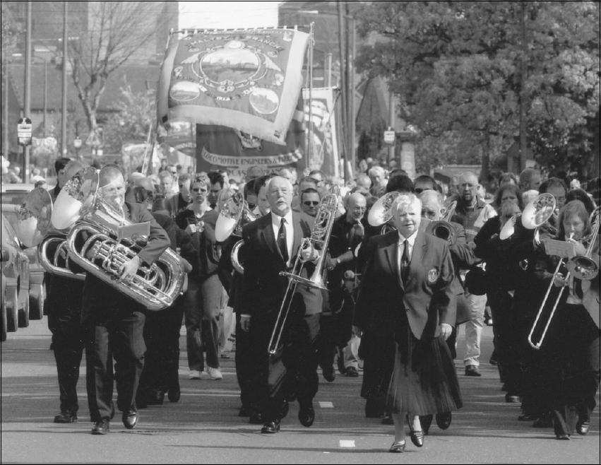 Banners bands and marchers during the 2004 Yorkshire miners gala that Tommie - photo 3