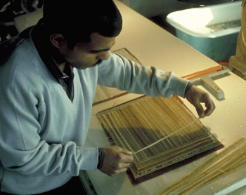 THE PAPYRUS IS HARVESTED FLATTENED DRIED AND CUT INTO STRIPS It is then laid - photo 12