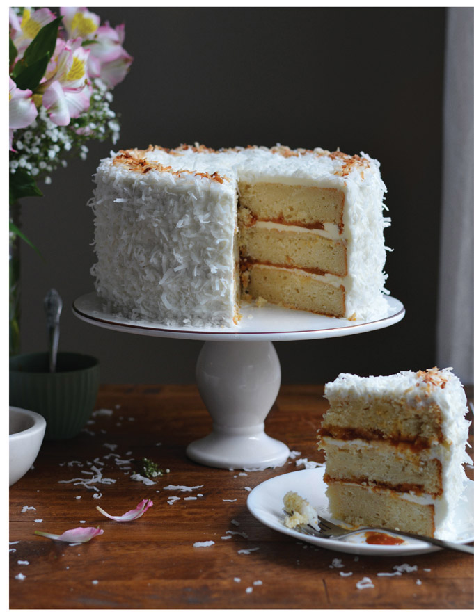 lemon-blueberry cornbread cake with Honey-Buttermilk Glaze Baked in a - photo 3