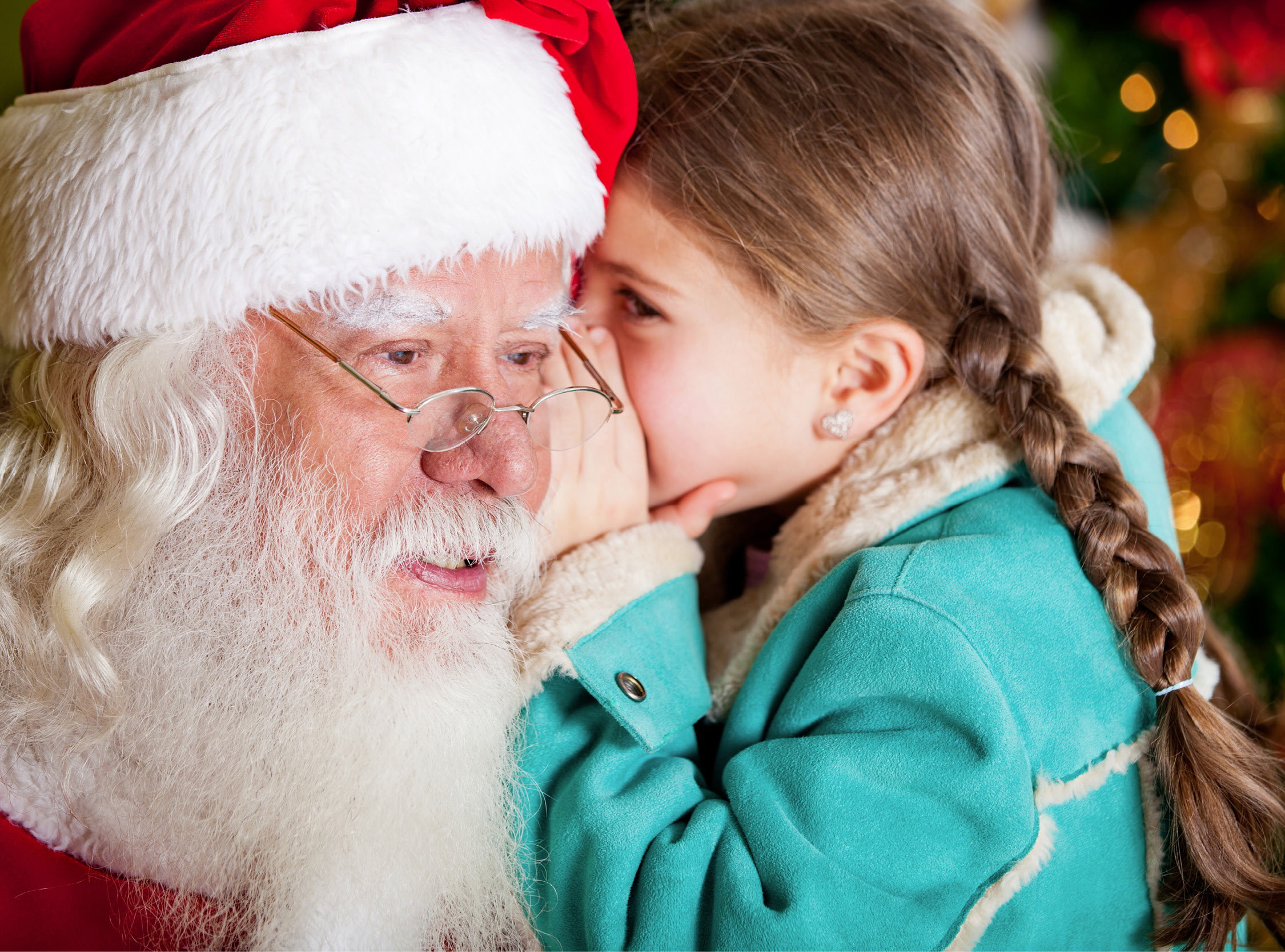 This girl is telling Santa what she wants for Christmas Santa asked her if - photo 10