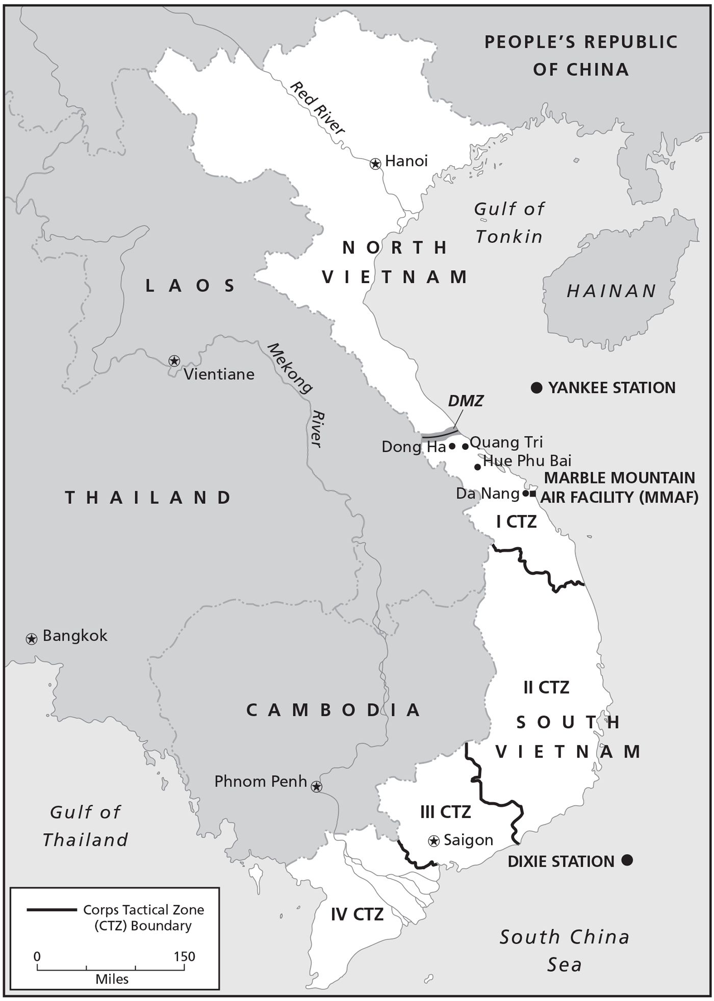 Map of Southeast Asia showing the four Corps Tactical Zones CTZ I Corps is - photo 2
