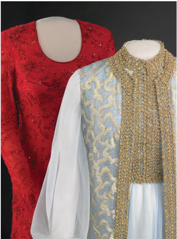 Inaugural gowns worn by Laura Bush in 2001 left and Rosalynn Carter in 1977 - photo 2