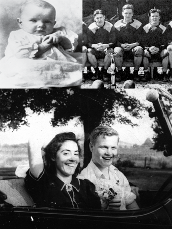 Clockwise from top left John Glenn at four months old Glenn center on the - photo 4