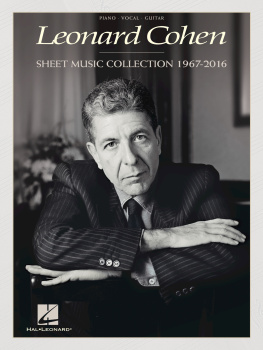 Leonard Cohen Leonard Cohen--Sheet Music Collection: 1967-2016