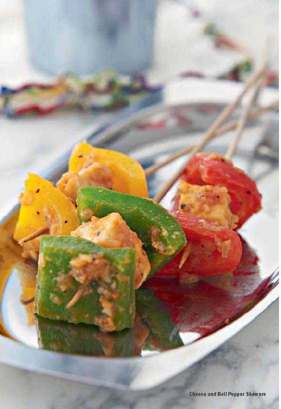 Cheese and Bell Pepper Skewers Paneer Tikka These delicious kebabs are a - photo 4