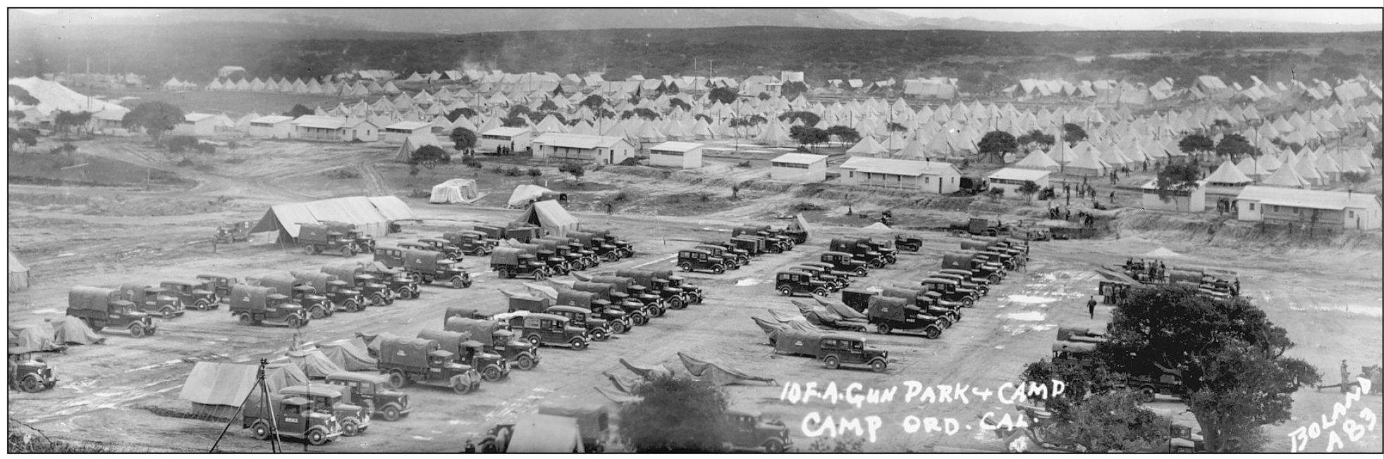 Pictured here are the gun park foreground and bivouac site background of - photo 14