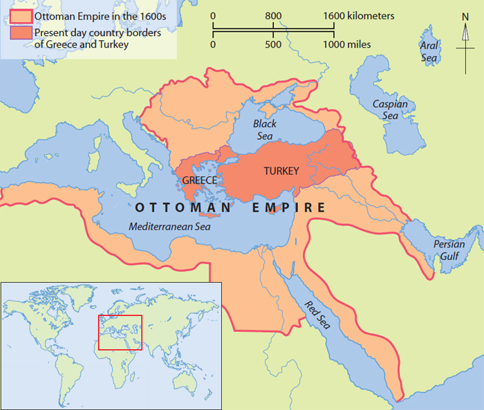 This map shows the areas under Ottoman rule at the height of the empire in the - photo 5