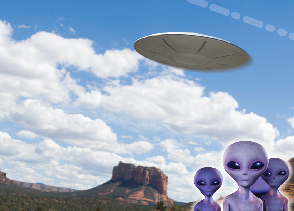 A mysterious object hovers over the desert Is it a UFO Close encounters In - photo 2