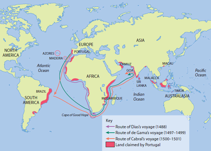 This map shows how much of the world Portuguese explorers reached between 1415 - photo 5