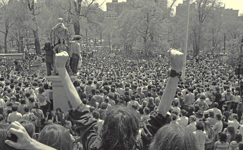 Antiwar protestors in the United States held huge rallies such as this one in - photo 8