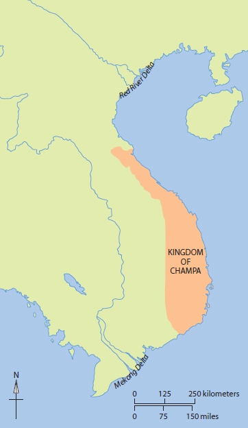 This map shows where the Kingdom of Champa was in central Vietnam Revolution - photo 5