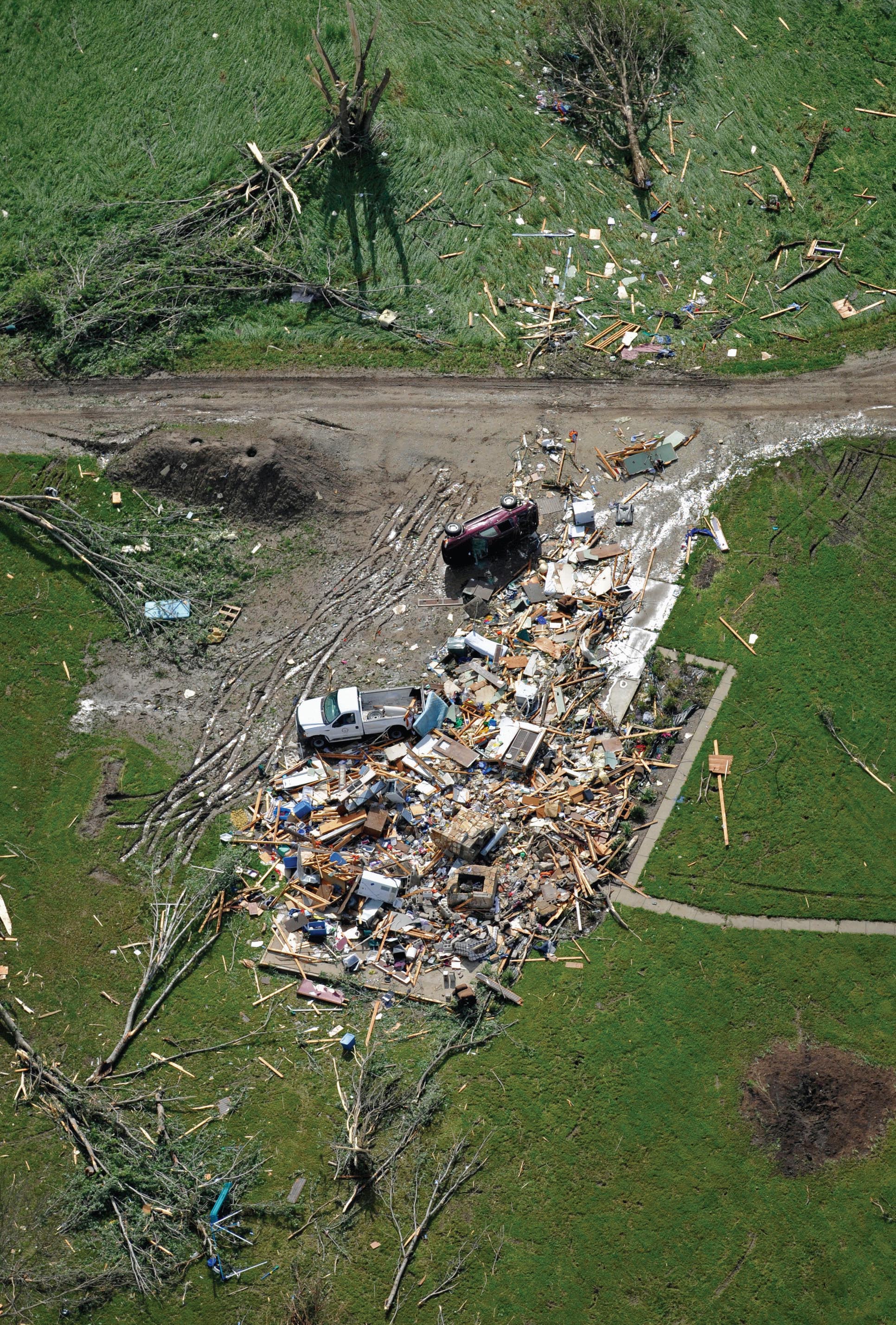 The twister destroyed several cabins and trees at the ranch Back inside some - photo 8