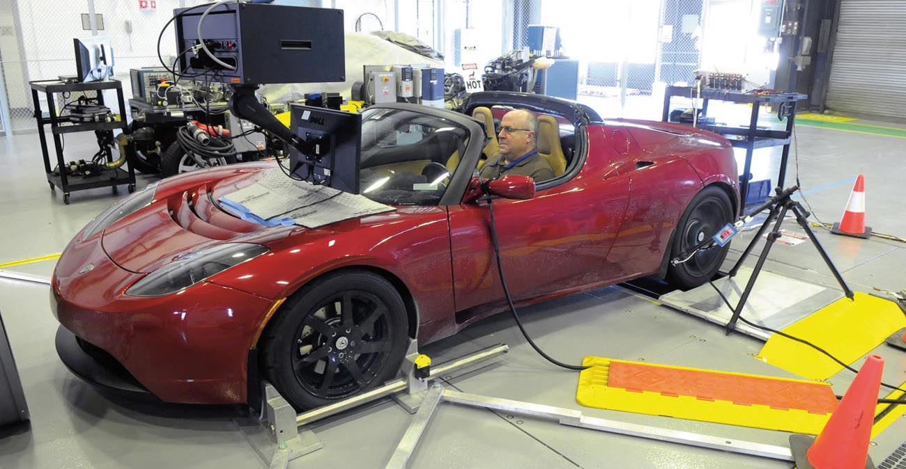 A technician at DOEs Argonne National Laboratory tested the all-electric Tesla - photo 8