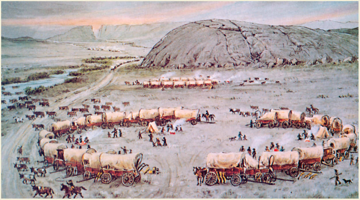 Thousands of pioneers left their homes and traveled across the dangerous West - photo 3