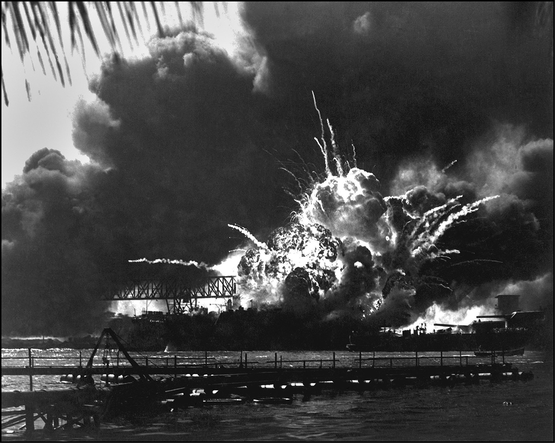 The USS Shaw was destroyed during the attack on Pearl Harbor when raging fires - photo 4