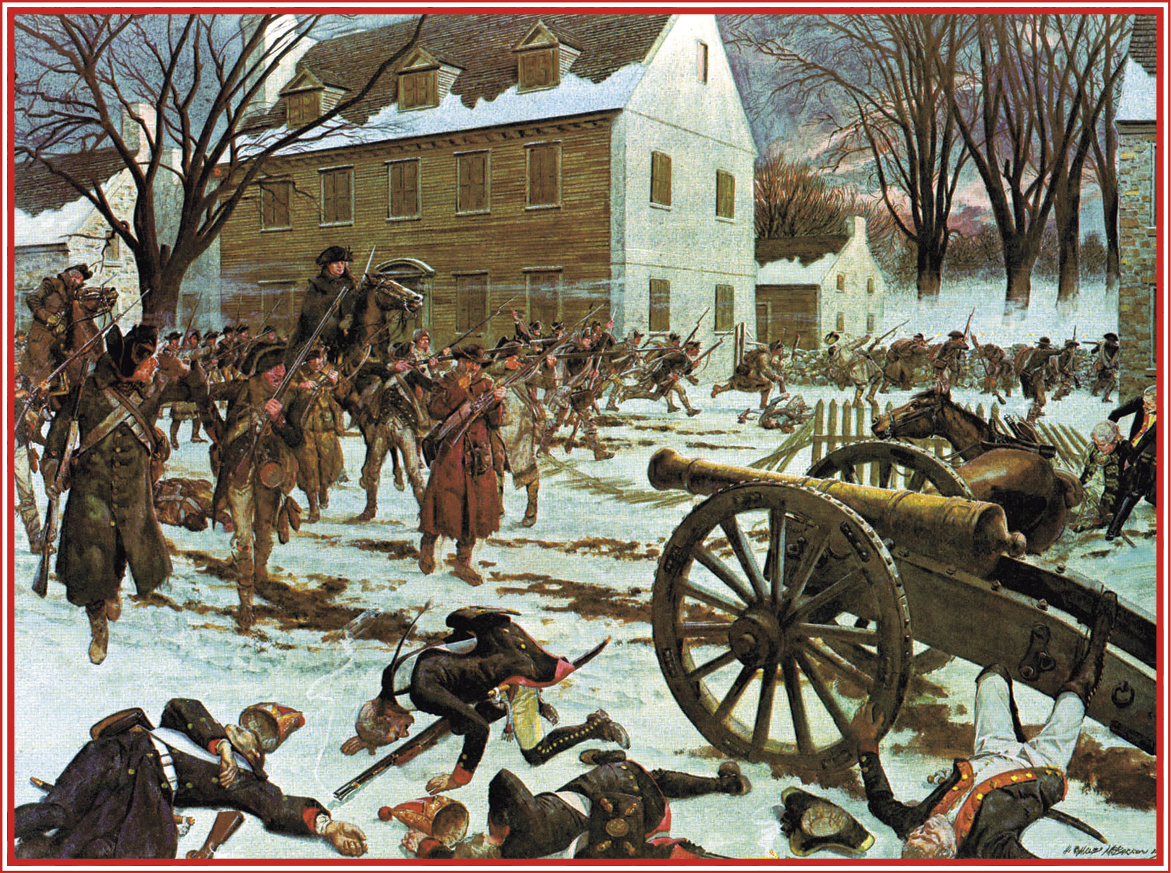 A field cannon shown here at the Battle of Trenton in 1776 was easy to move - photo 9