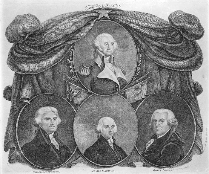 This engraving shows portraits of four of the Founding Fathers George - photo 6