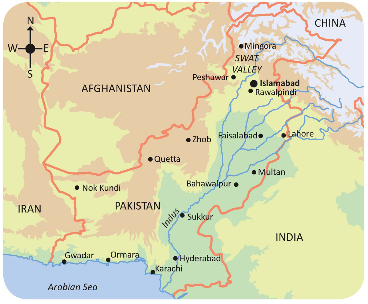 This map shows the main cities and towns in Pakistan Landscape In the north - photo 4