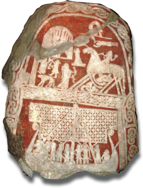 This picture stone shows Odin on his magical horse named Sleipnir top right - photo 6