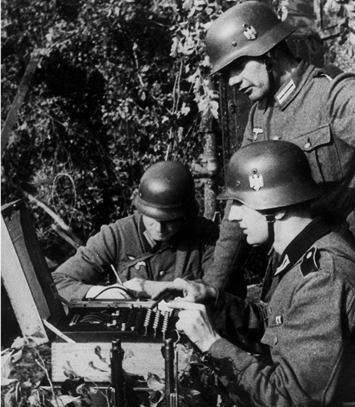 German soldiers used the Enigma machine to send coded messages During the - photo 6