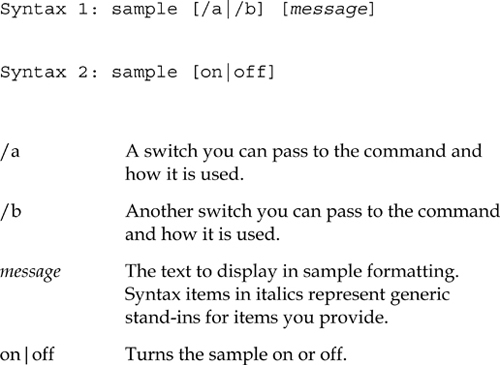 Details An optional section for additional information on the command - photo 1