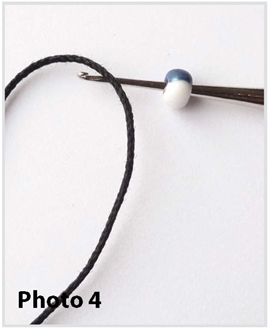 Ch 15 Form another bead picot by pulling loop of thread through a bead and - photo 8