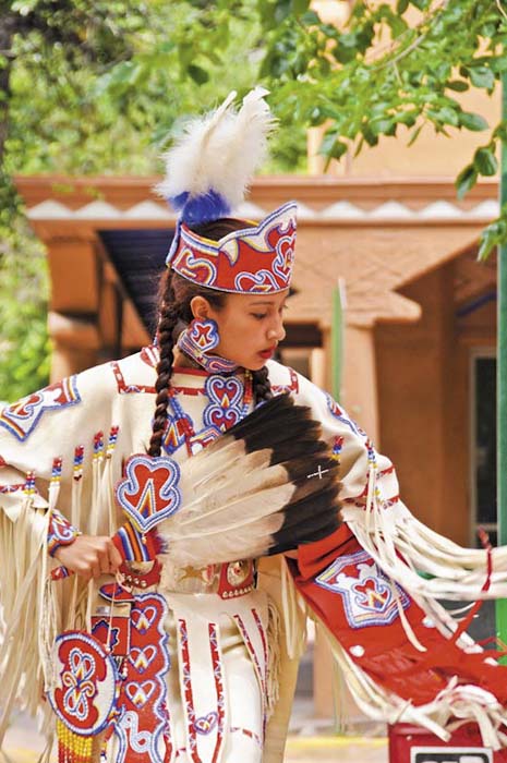 Wakeah Jhane daughter of Jhane Myers performs a traditional Plains dance in - photo 2