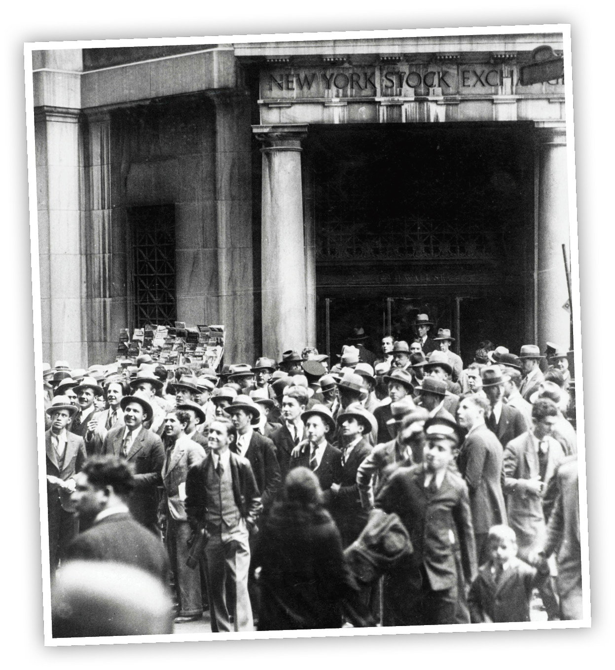 People swarmed the streets near the New York Stock Exchange on October 29 - photo 5