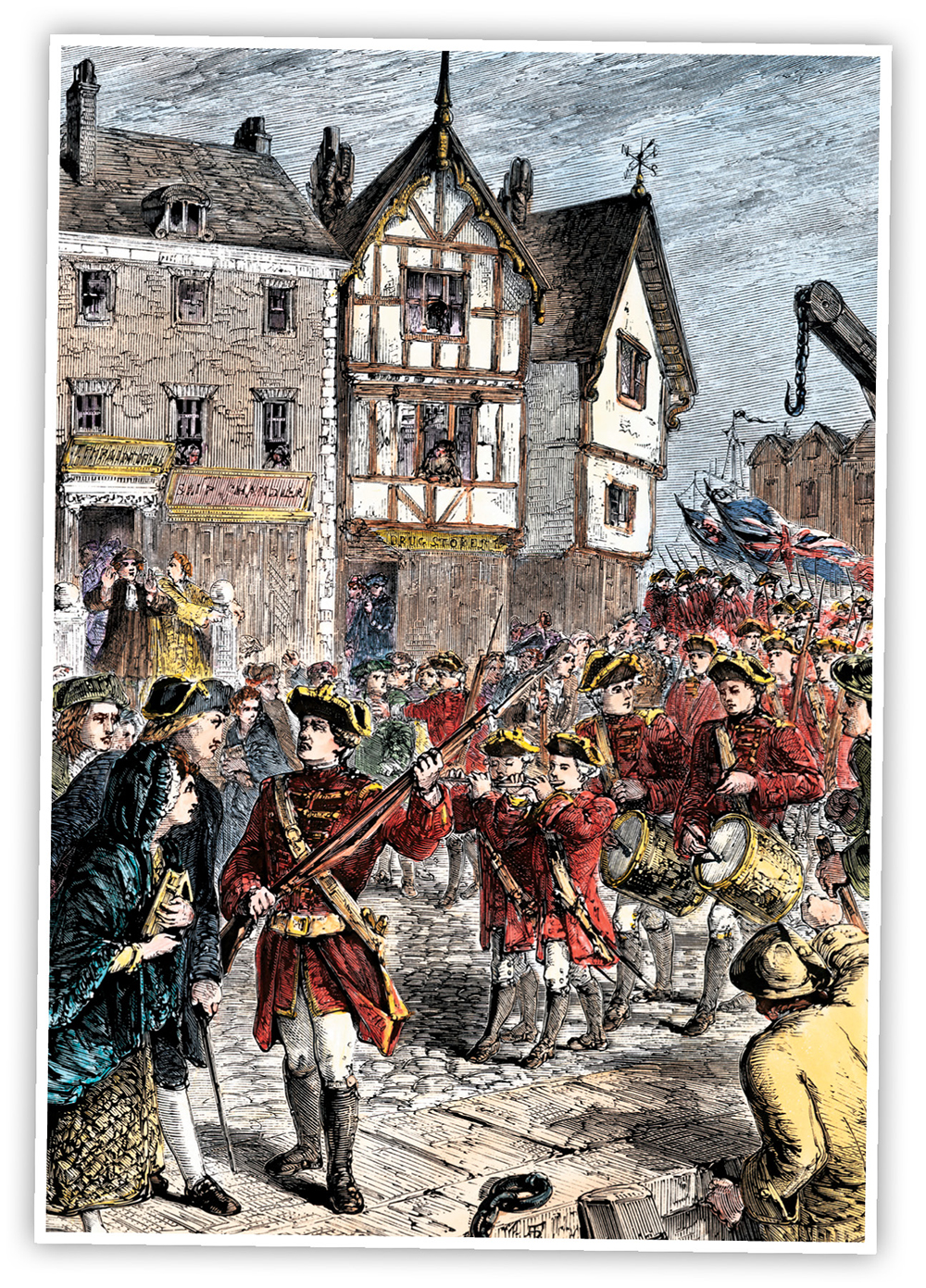 In late 1768 British soldiers in red coats marched through the streets of - photo 4